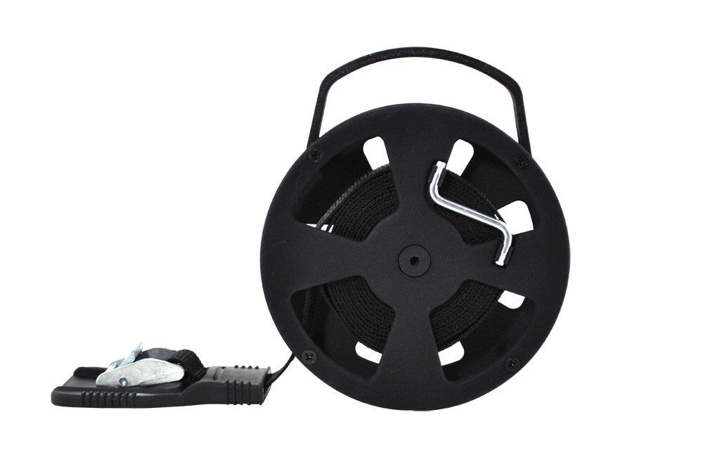 StrapSto Cam Strap Reel with 15 Feet Strap - Black