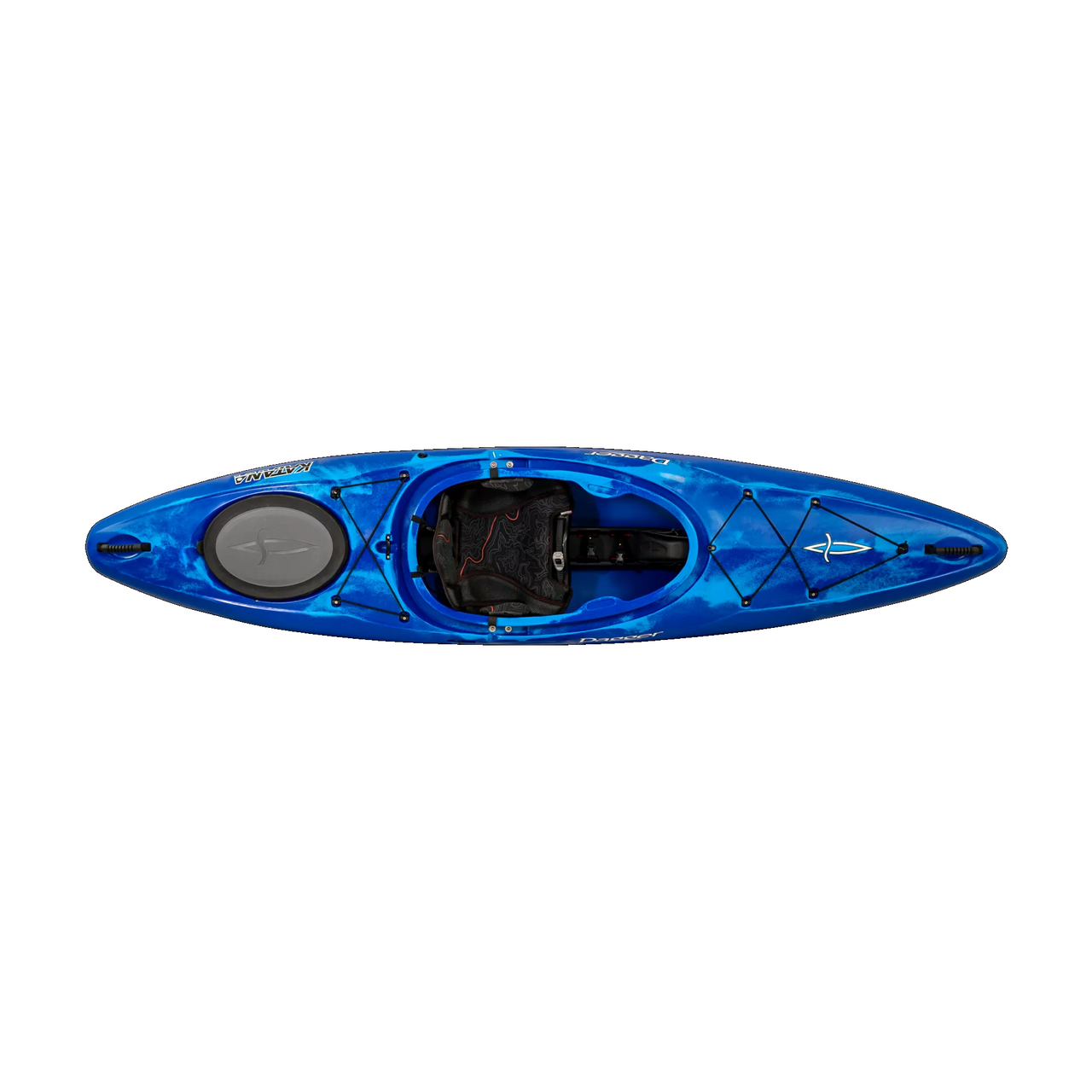 Katana 10.4 Crossover Kayak w/New Thigh Brace Blue Smoke - Top View