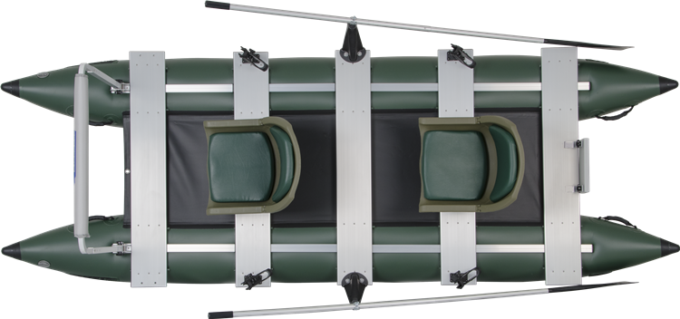 375fc FoldCat Inflatable Fishing Boat - Top VIew