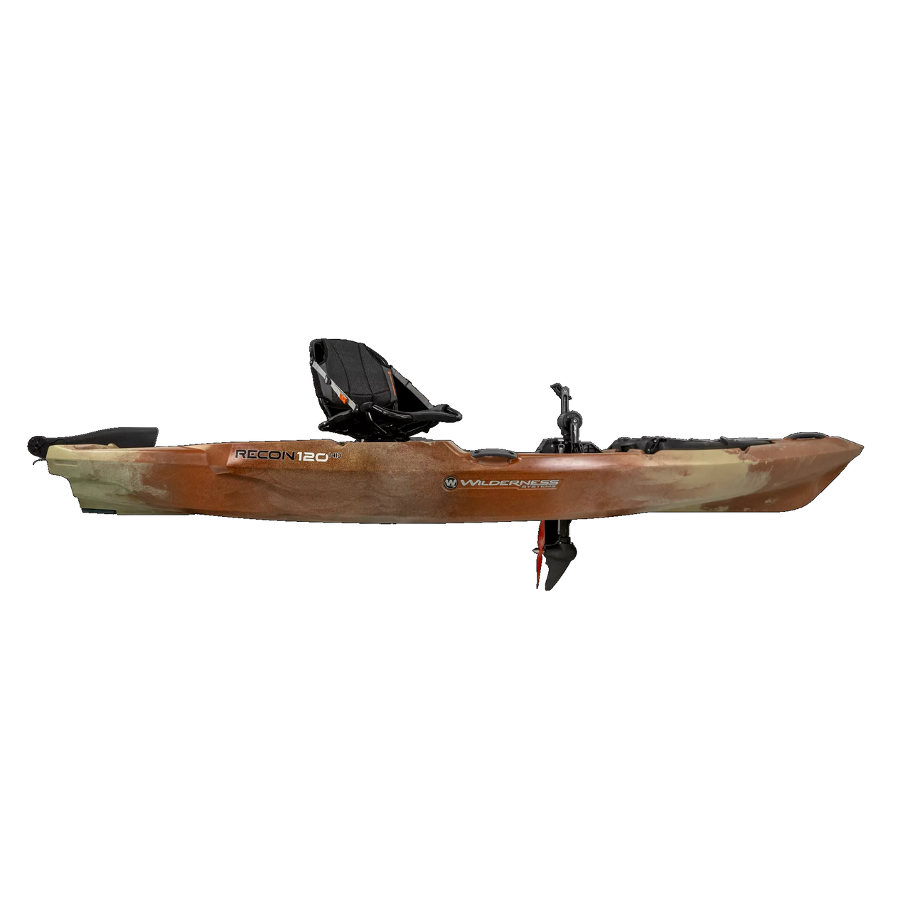 RECON 120 HD Fishing Kayak with AirPro ACES seat - Side View