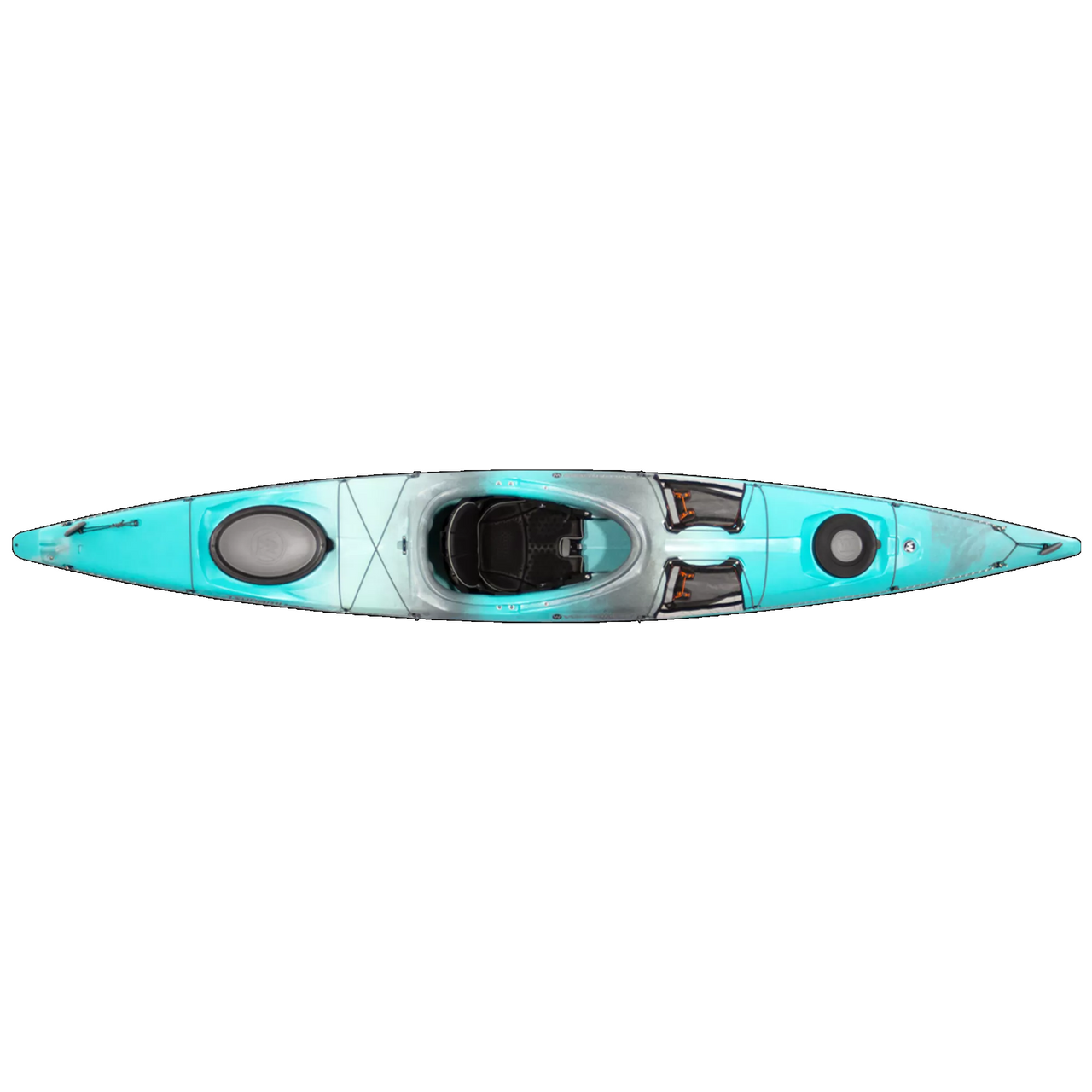 Tsunami 145 Touring Kayak Breeze Blue  - Top View