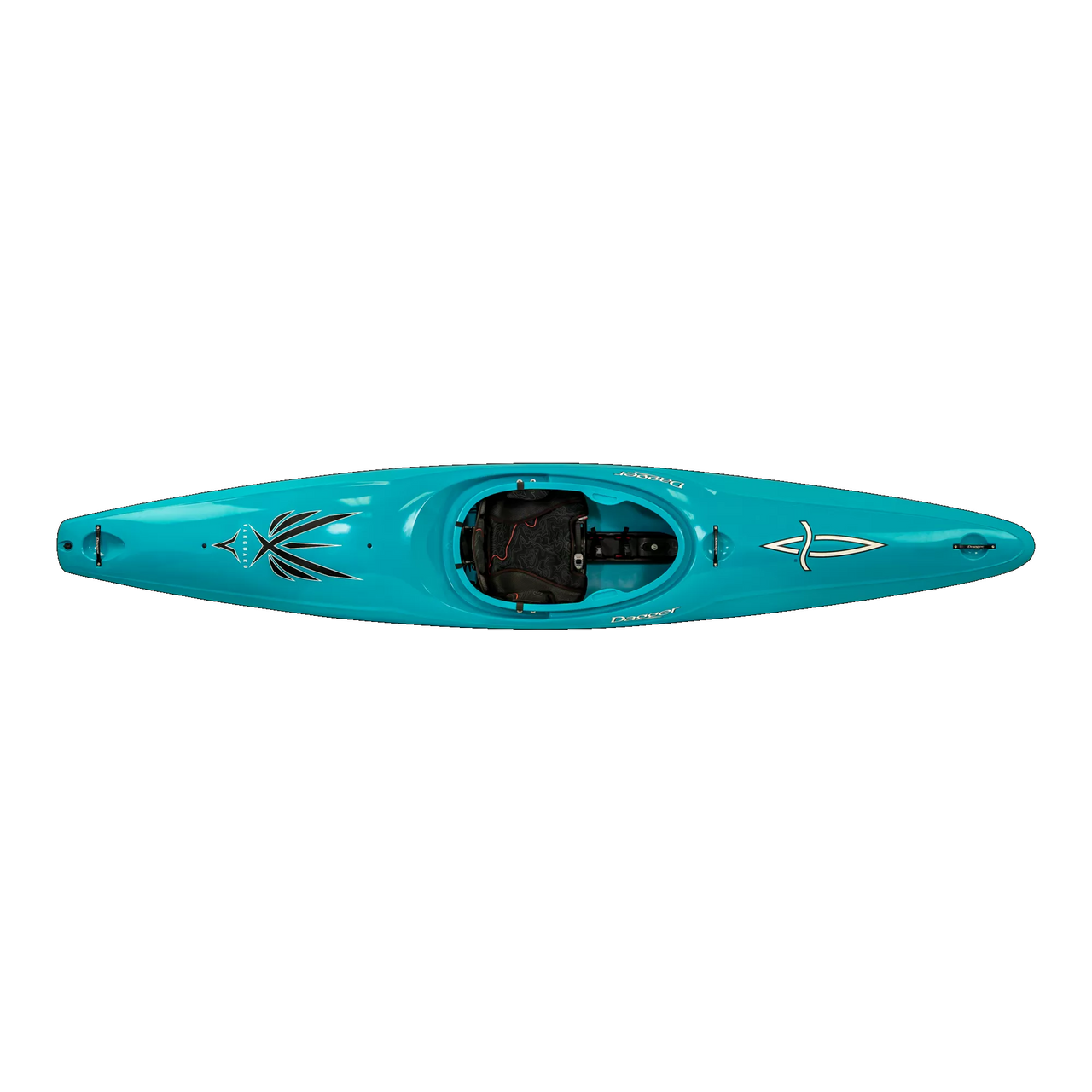Vanguard 12.0 River Running Whitewater Kayak w/New Thigh Brace - Top View
