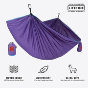 Trunktech Double Hammock - Aqua/Violet - MainImage