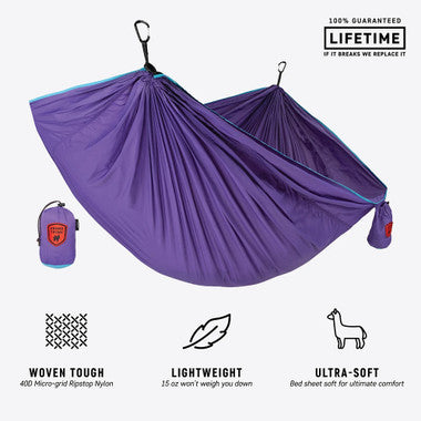 Trunktech Double Hammock - Aqua/Violet