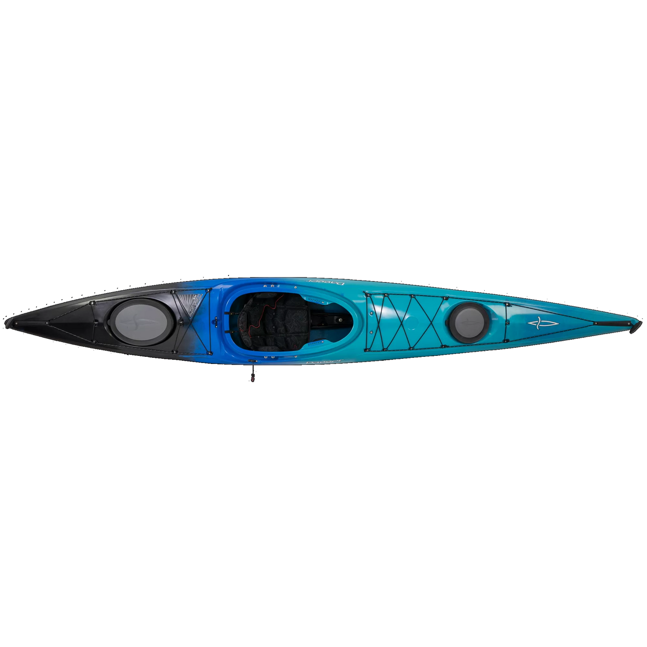Stratos 12.5 Performance Touring kayak Blue Mist - Top View
