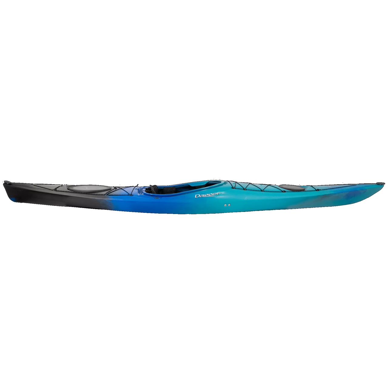 Stratos 12.5 Performance Touring kayak Blue Mist - Side View
