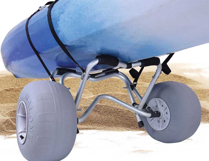 ClipperTRX Deluxe Kayak/Canoe Cart - Balloon Beach Wheels