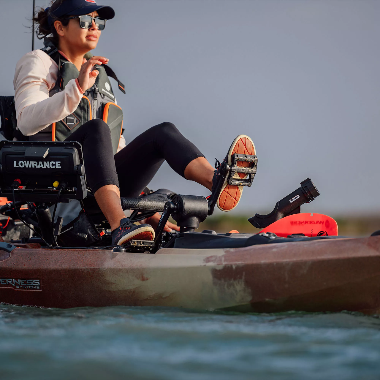 RECON 120 HD Fishing Kayak with AirPro ACES seat - LifeStyle 1