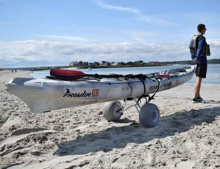 ClipperTRX Deluxe Kayak/Canoe Cart - Balloon Beach Wheels