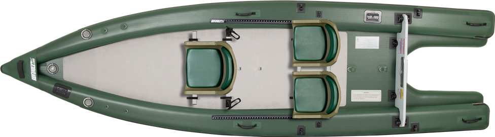 FishSkiff 16 Inflatable Fishing Boat - Top View