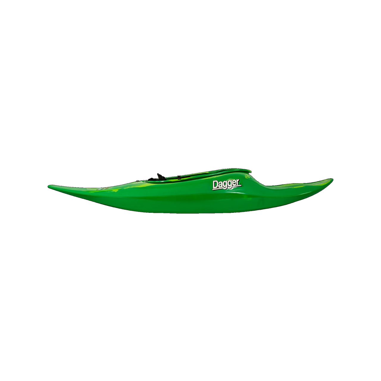 SuperNova River Play Whitewater Kayak w/New Thigh Brace Green Smoke -  Side  VIew
