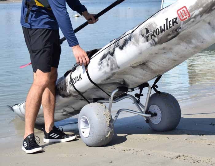 ClipperTRX Deluxe Kayak/Canoe Cart - Balloon Beach Wheels