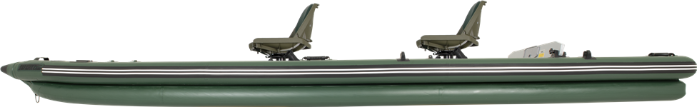 FishSkiff 16 Inflatable Fishing Boat - Side View