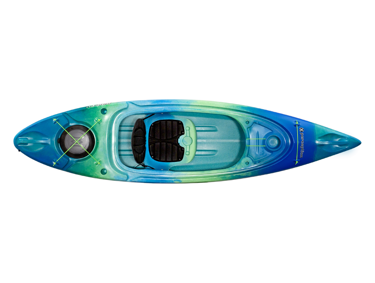 Drift 9.5 Recreational Kayak from Perception Kayaks - Adjustable Drift 9.5 Recreational Kayak from Perception Kayaks - Adjustable