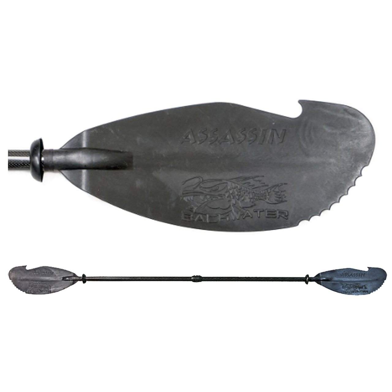 Assassin Carbon Fiber Hybrid Paddle  - blade and full paddle - Black