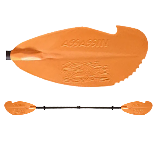 Assassin Carbon Fiber Hybrid Paddle - blade and full paddle - Orange 