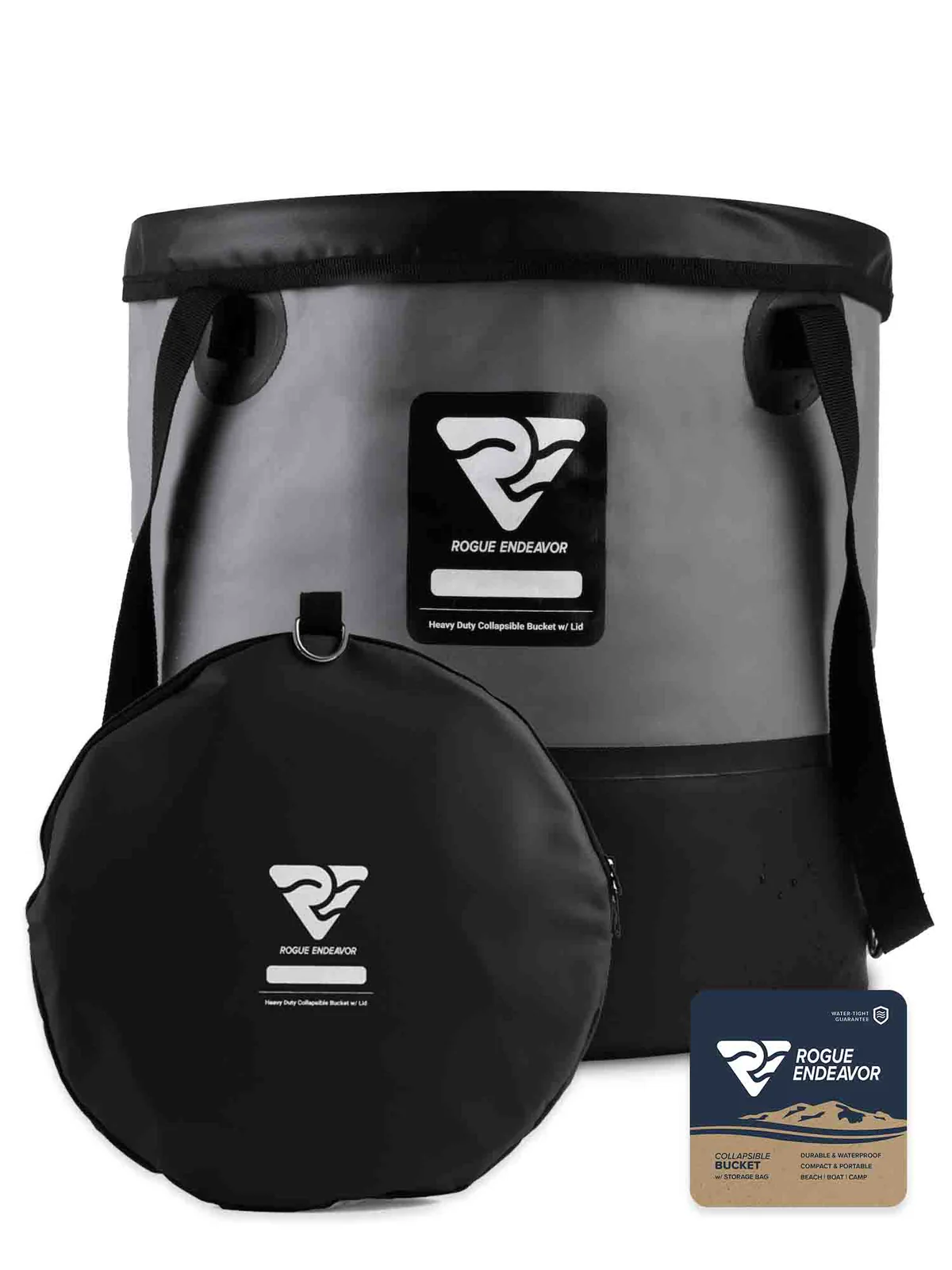Collapsible Bucket with Lid 5 Gal