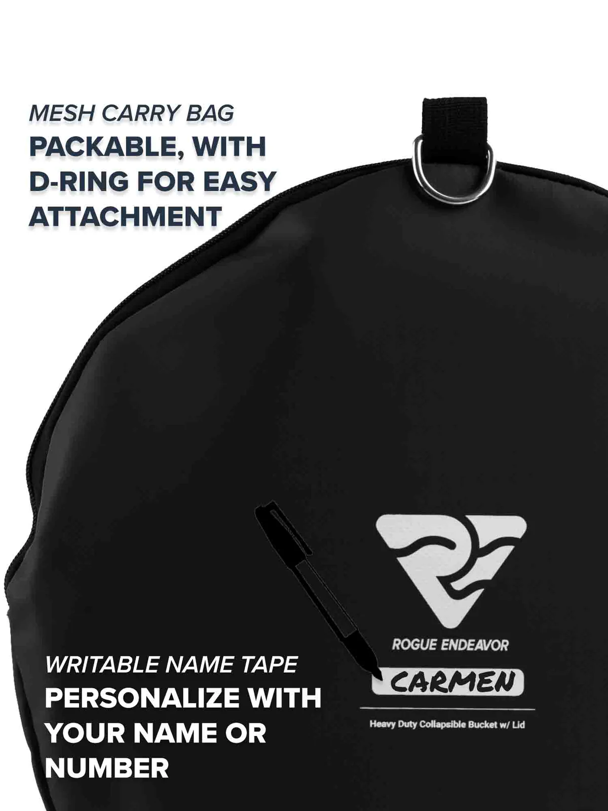 Collapsible Bucket with Lid 5 Gal