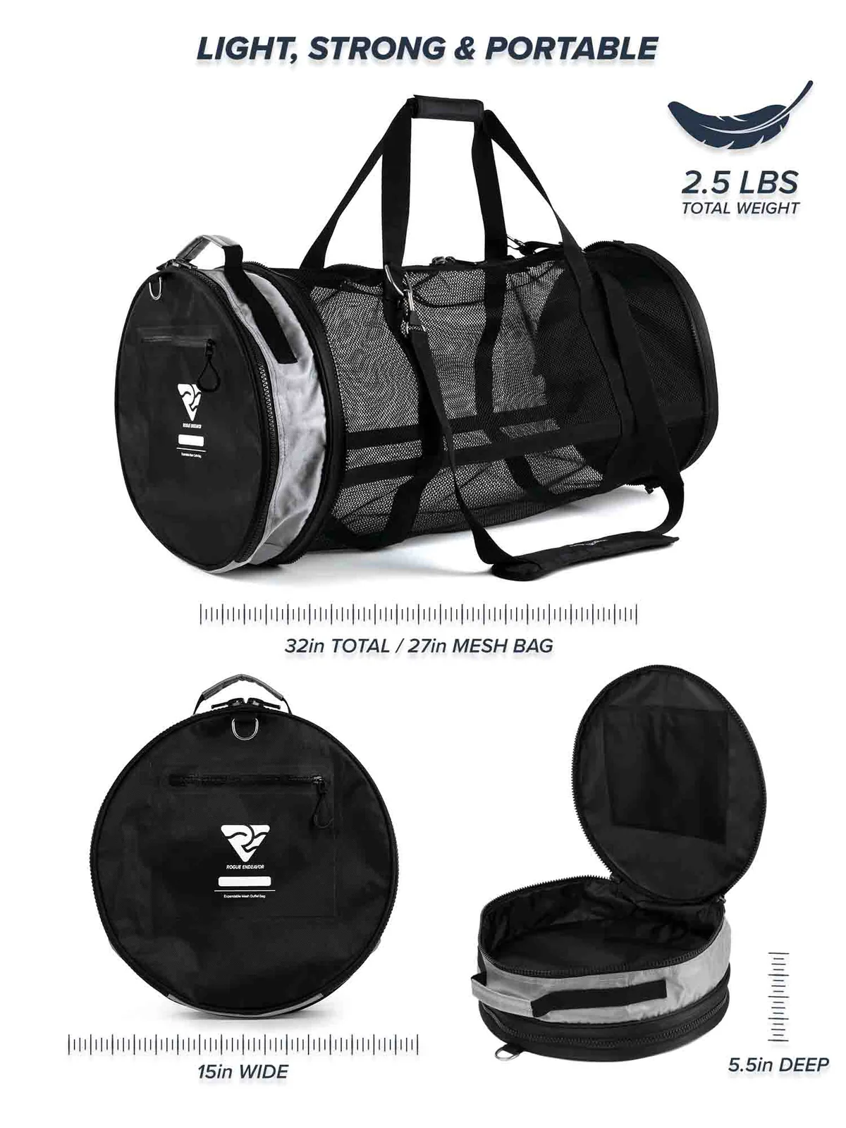 Collapsible Mesh Duffle Bag
