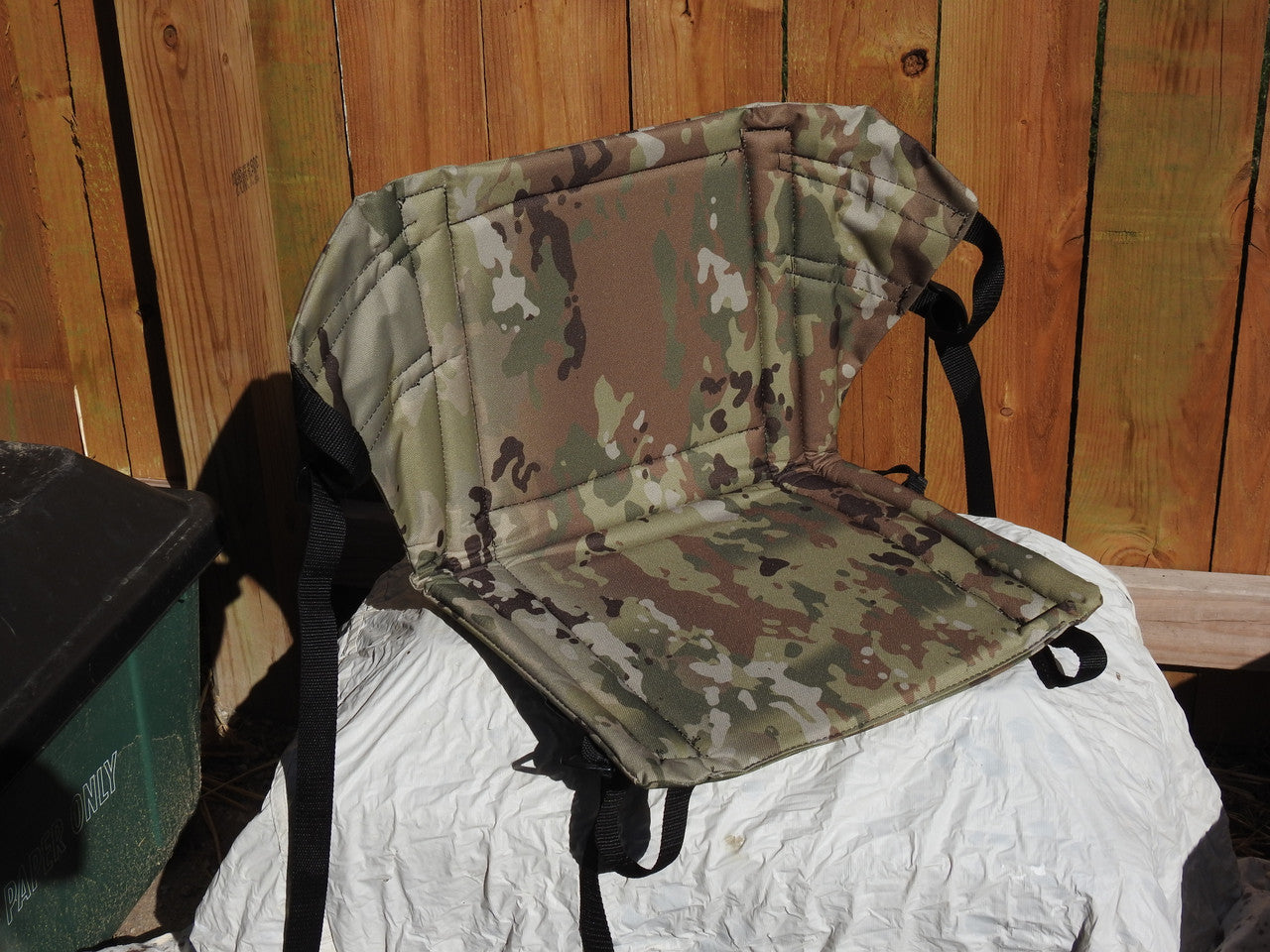 Standard Canoe Seat with Pocket - Camo - Front