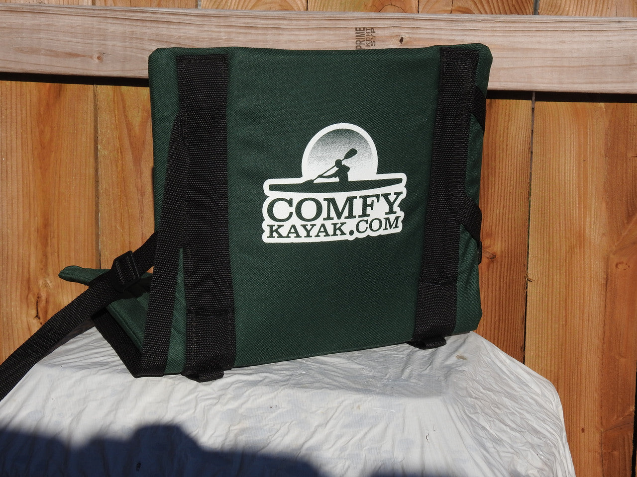 Comfy Style High back Canoe Seat - Forest Green - Back - with Logo