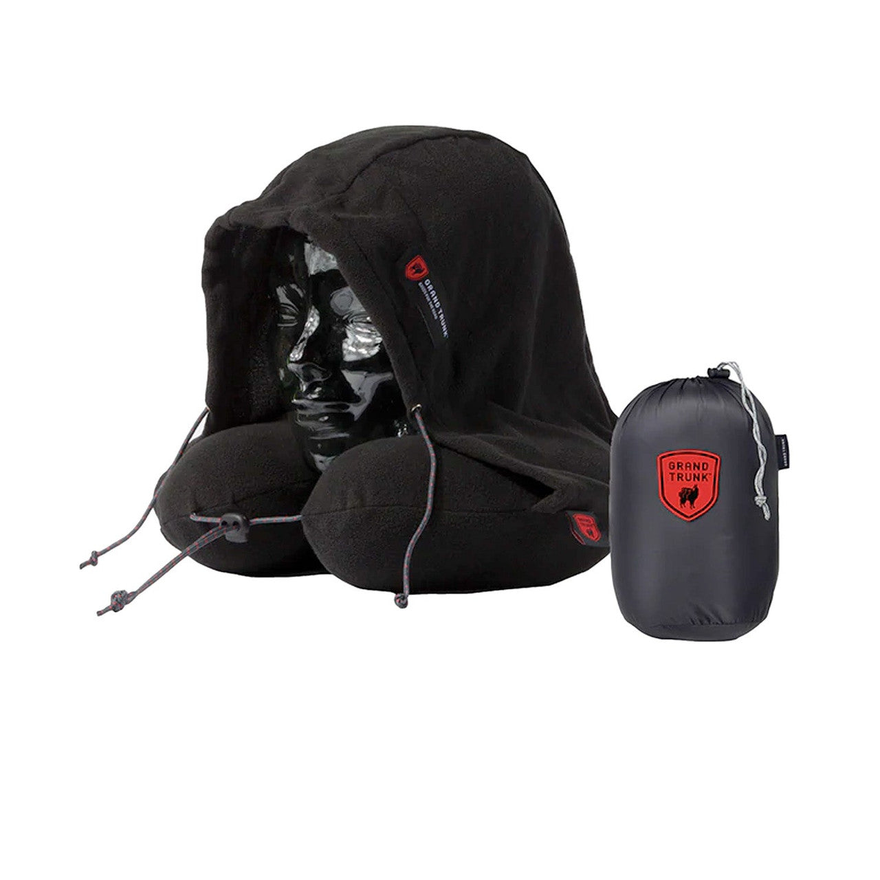 Hooded Travel Neck Pillow Black - Main Image
