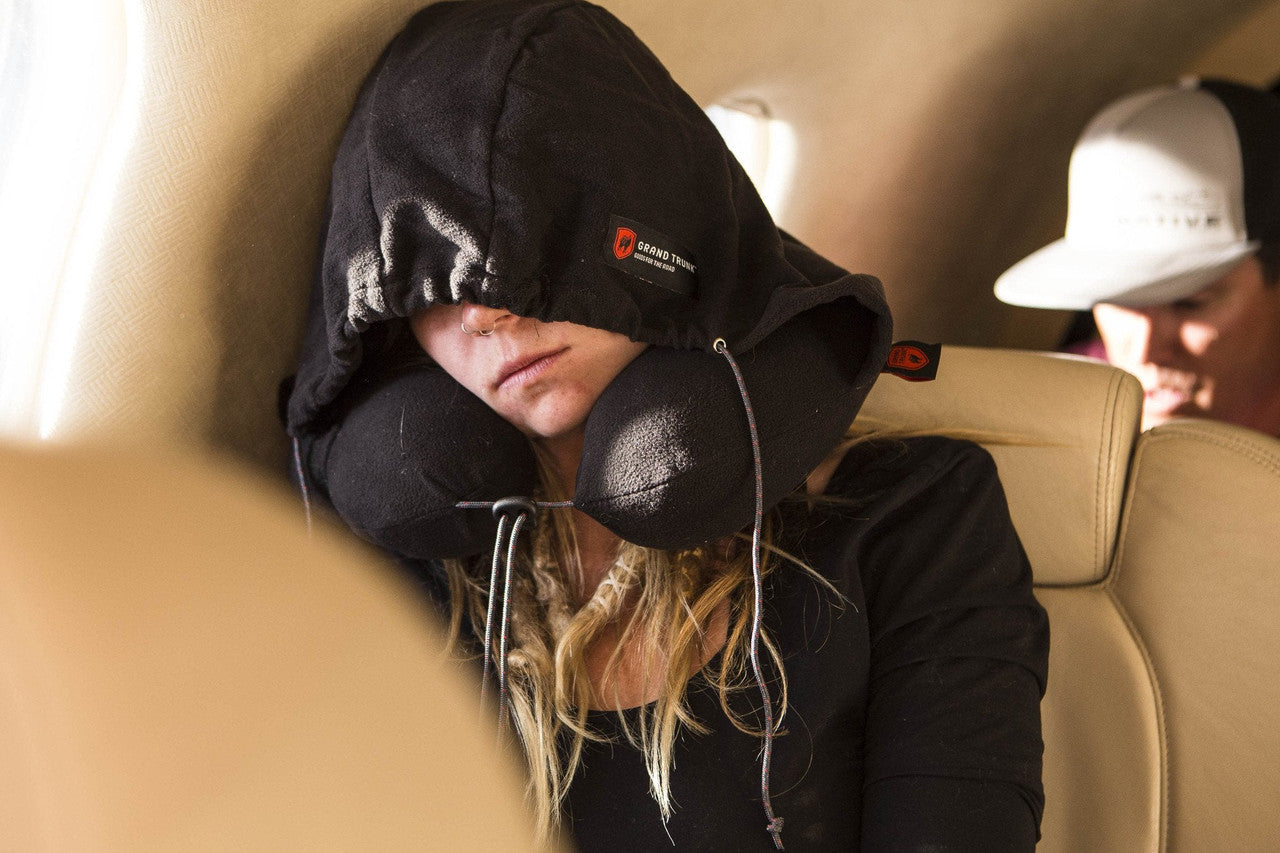Hooded Travel Neck Pillow Black - Image1
