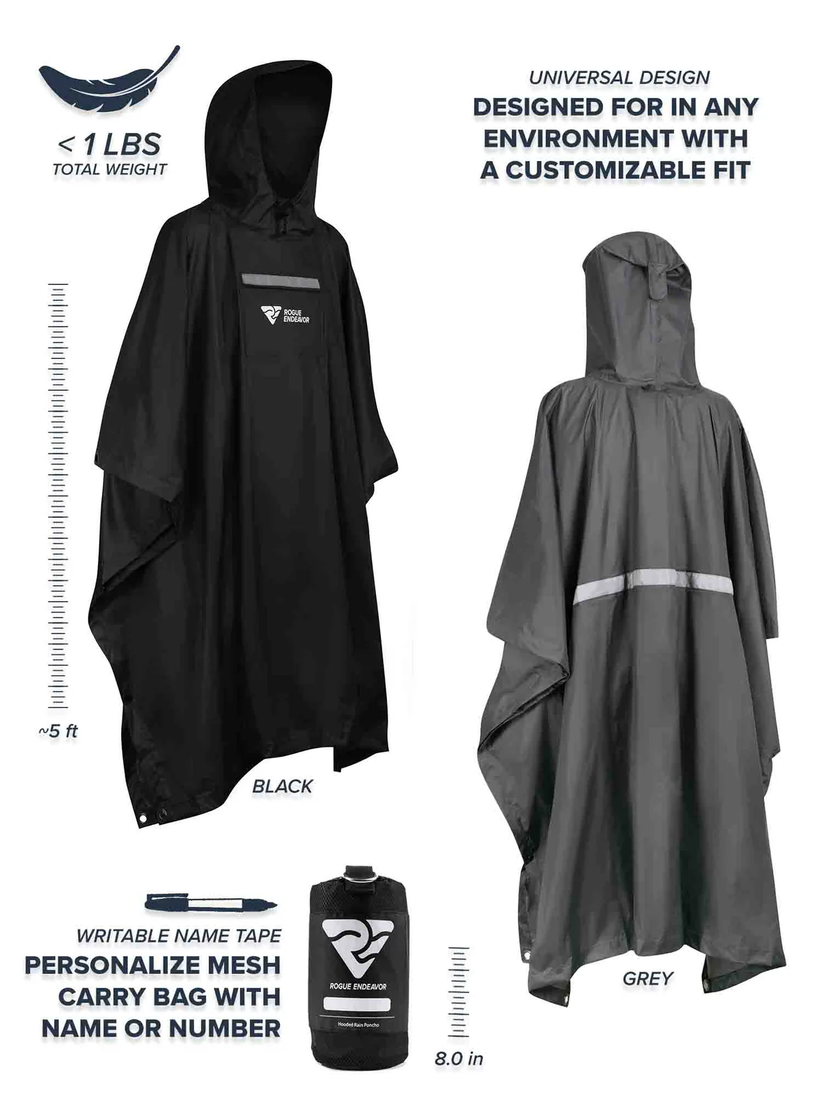 Hooded Rain Poncho
