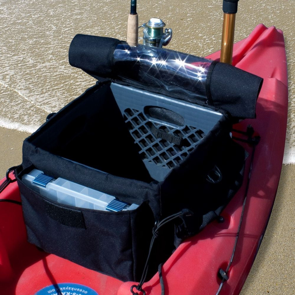 cratepak max kayak tackle bag Pelican Acc. ExoCrate Fishing Black Junky Inc The product features multiple storage pockets Crate Caddy