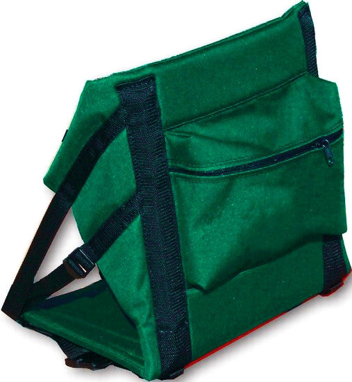 High Back Canoe Seat with Pocket - Forest Green - Back