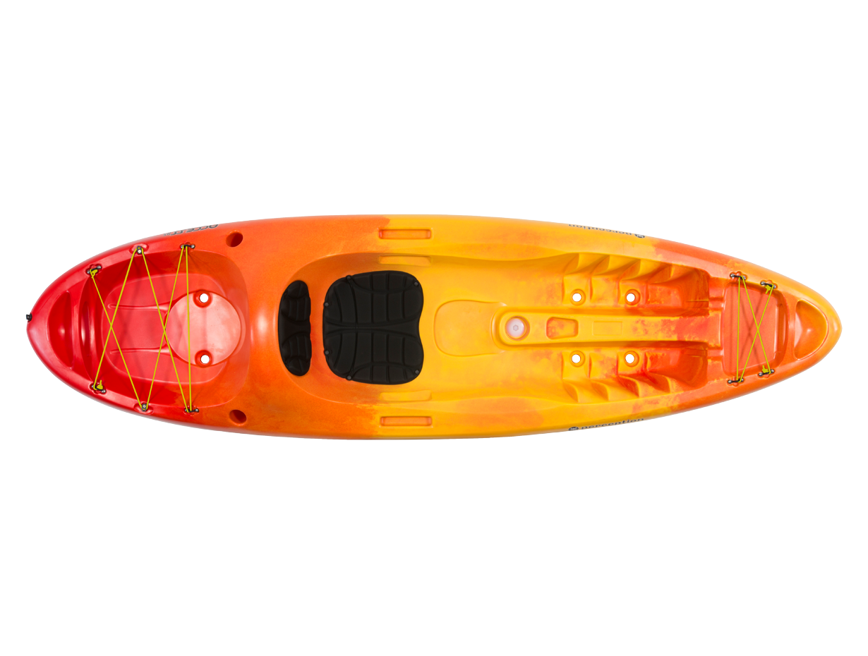 Access 9.5 Fun-to-Paddle Recreational Kayak Sunset - top view