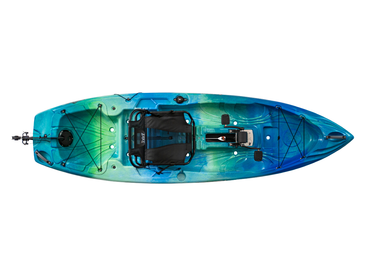 Crank 10.0 Recreational Pedal Kayak Deja Vu - top view