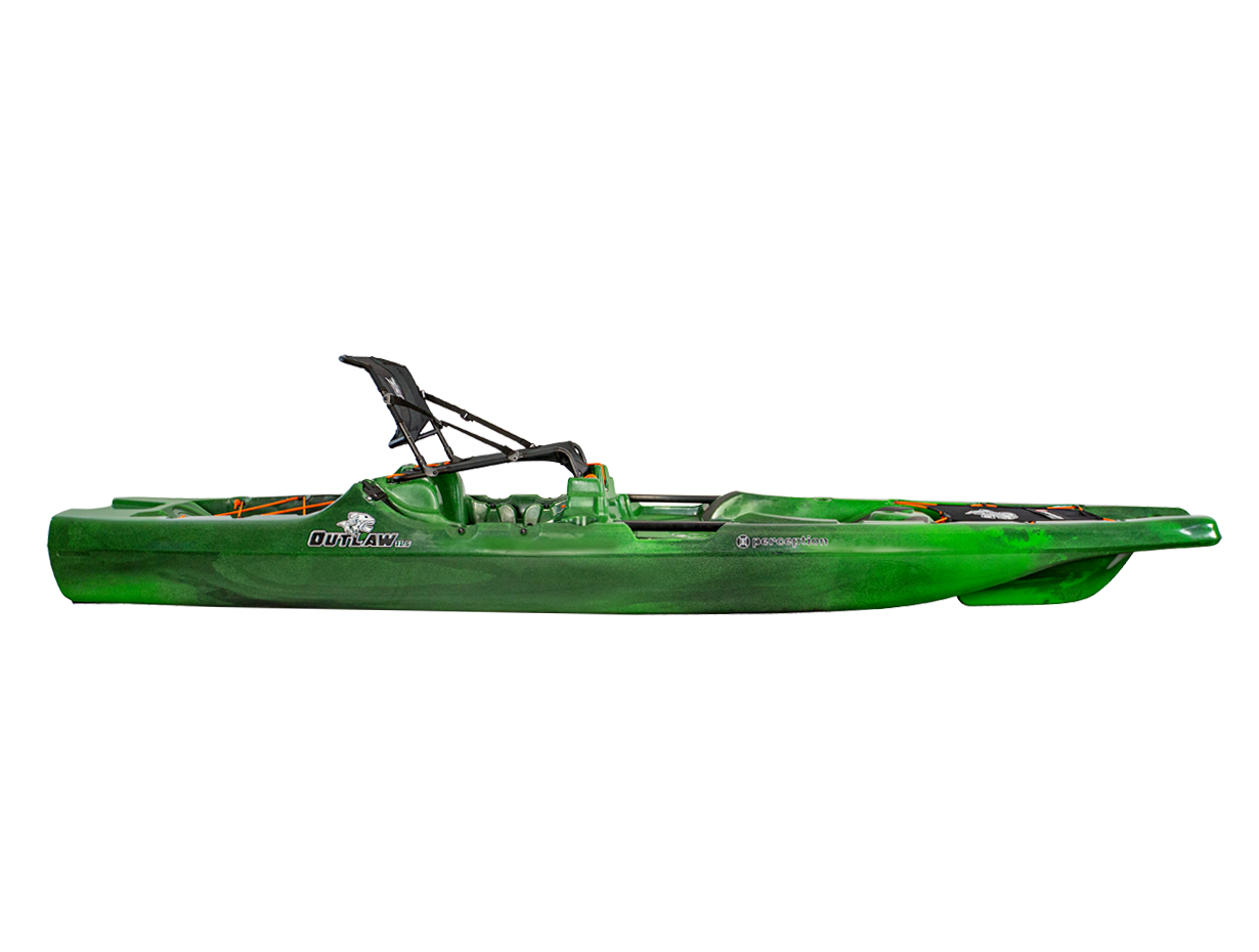 Outlaw 11.5 Fishing kayak Moss Camo  - side view