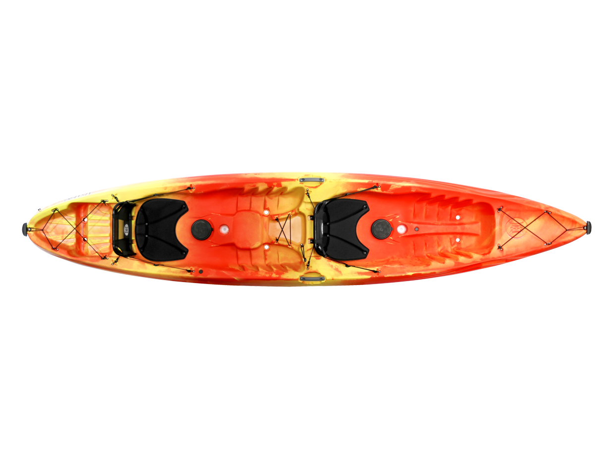 Tribe 13.5 Sit-on-Top Tandem Kayak Sunset -top view