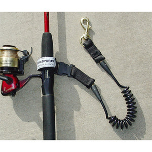 elc fishing rod and net Coiled Rod/Net Leash This compact Power Pro Braided Spectra Color:Candied Ice | wild child outfitters
