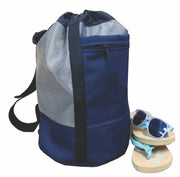 Dura-Mesh Shoulder Tote - Navy with Platimum Mesh