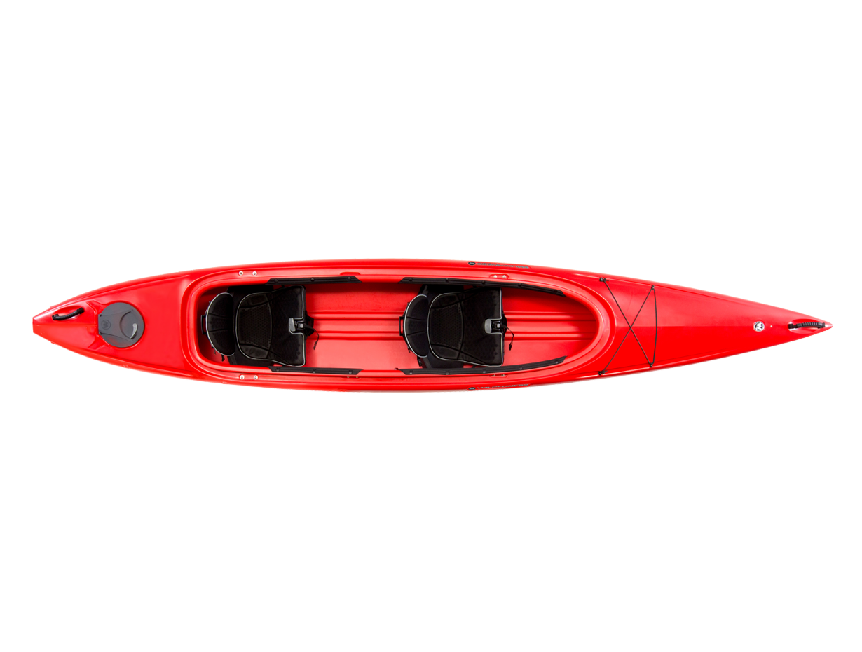 Pamlico 145 Tandem kayak  Red -  Top View 