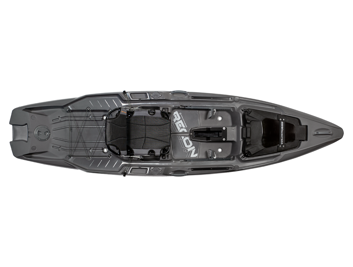 Recon 120 Tactical Fishing Intelligence Kayak Steel Gray - top view