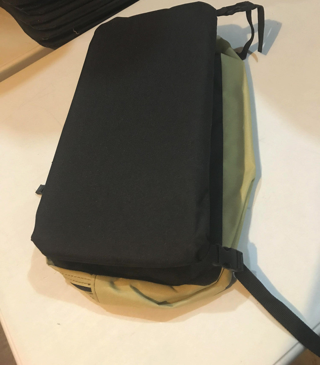 Canoe Underseat Stow Away - Black and Tan - Long View