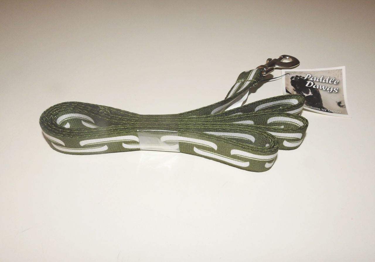 Paddle Dawgs  Leash Canoe Green